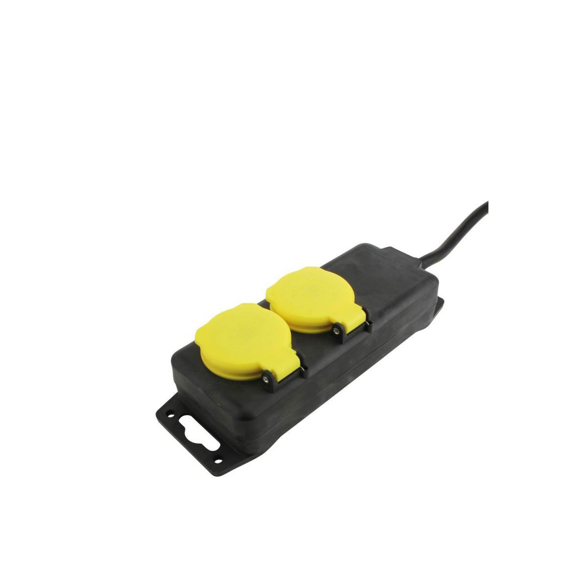 Feuchtraum-Steckdosenleiste 1,4 m 2-fach schwarz Feuchtraum-Steckdosenleiste 1,4 m 2-fach schwarz