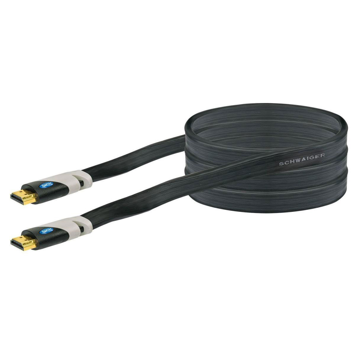 Schwaiger HDMI-Flachverbinder schwarz 1,5 m Bild 1