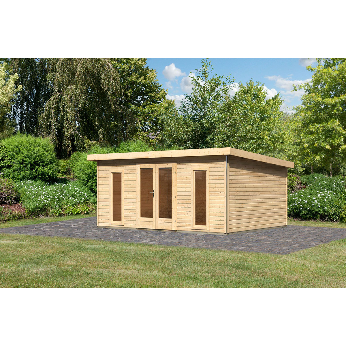 Karibu  Blockbohlenhaus Radeburg 4 naturbelassen Bild 1