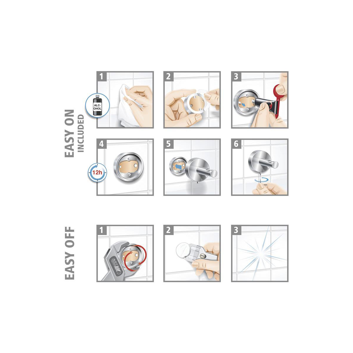 Tesa Handtuchhalter Elegaant, zweiarmig, WD-ACC-K Bild 4