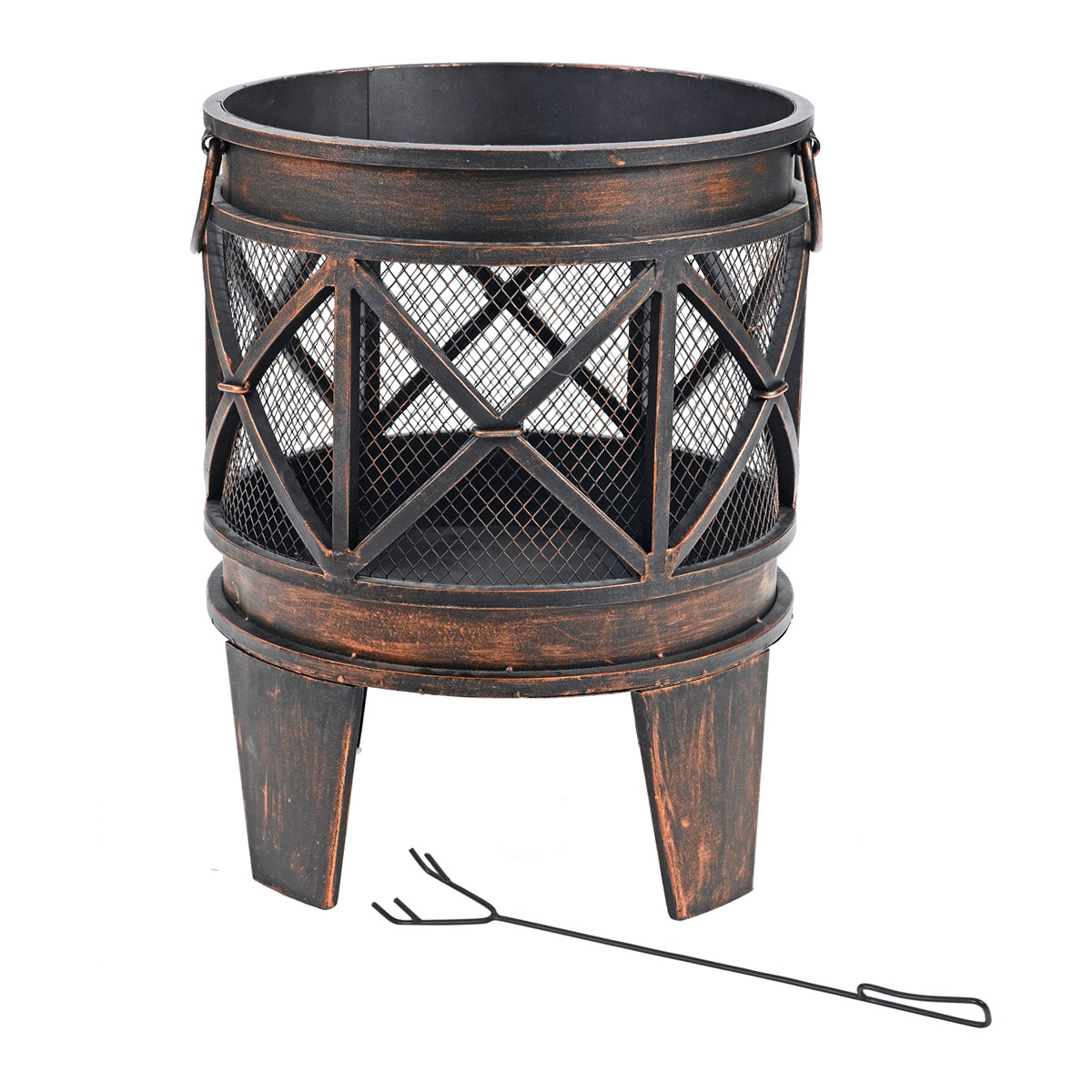 Rothmann Feuerkorb Oregon Rostoptik antik Durchmesser ca 42 cm Bild 2