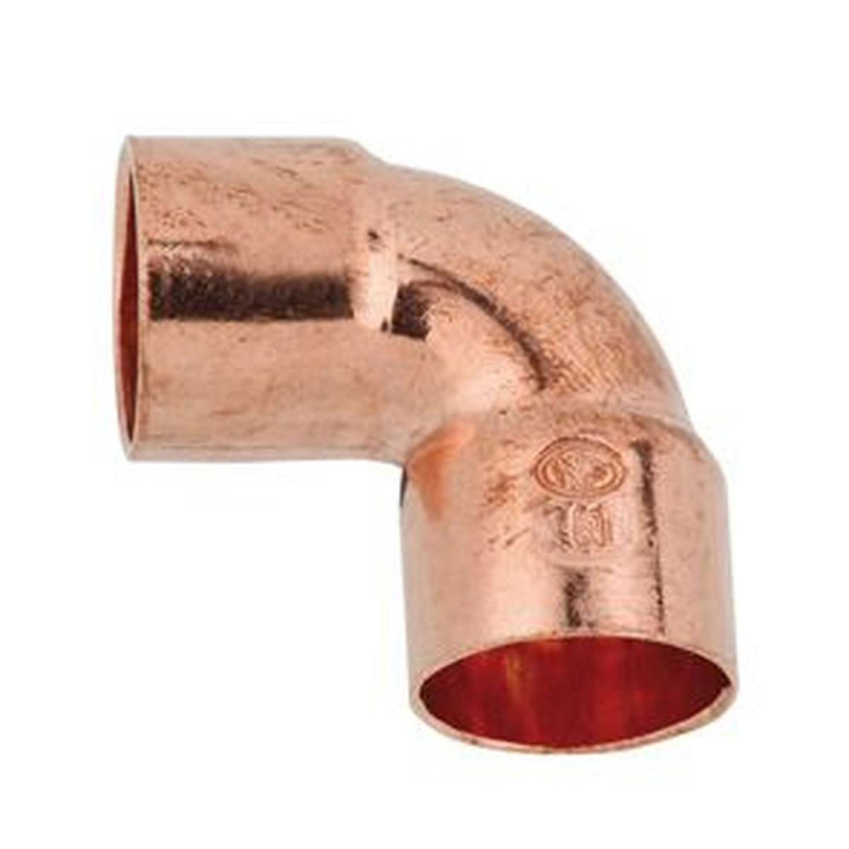 Kirchhoff 90-Winkel 22 mm 2 Muffen Kupfer Kirchhoff 90-Winkel 22 mm 2 Muffen Kupfer