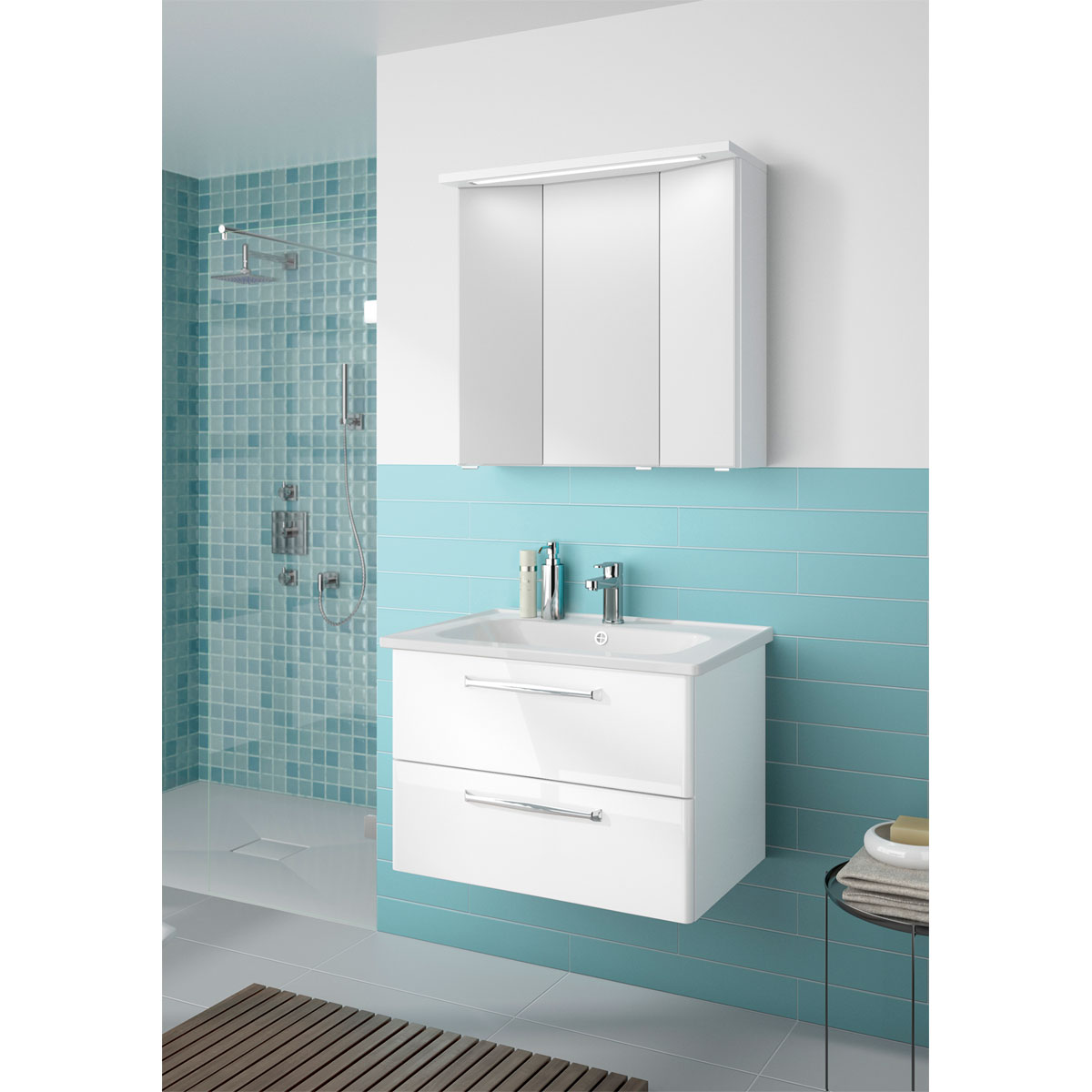 Pelipal Waschtischunterschrank Trentino weiß hochglanz Bild 2