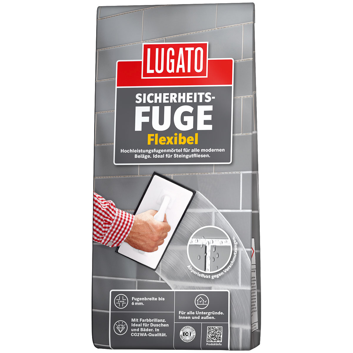 Lugato Sicherheitsfuge flexibel 1 kg schwarz