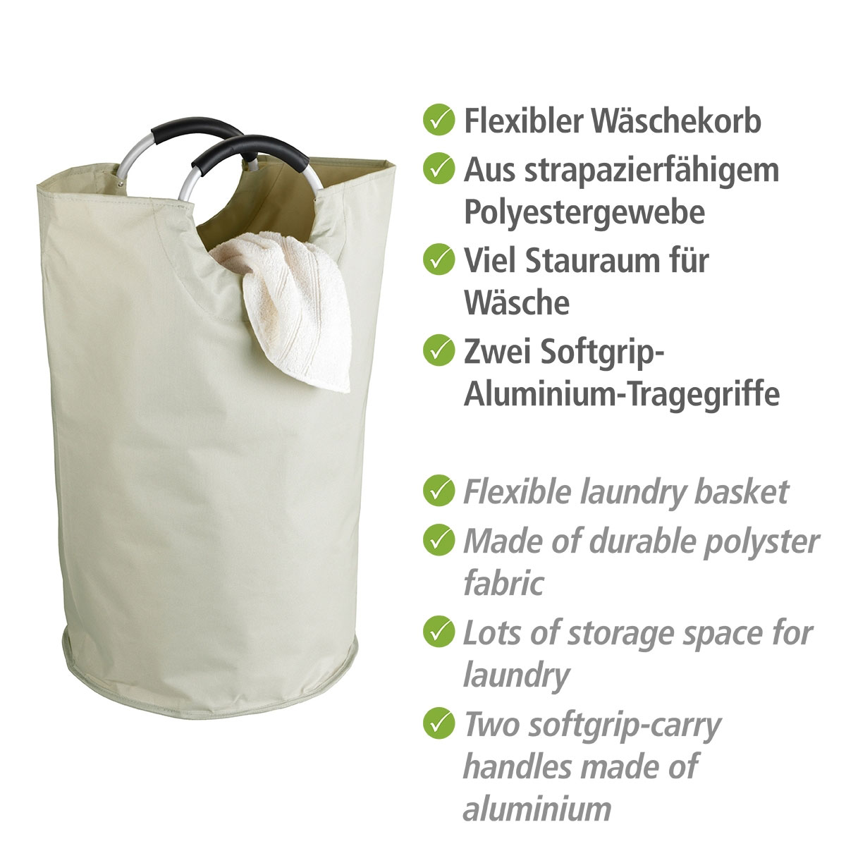 Wenko  Wäschesammler Jumbo Stone Multifunktionstasche 69 l Bild 2