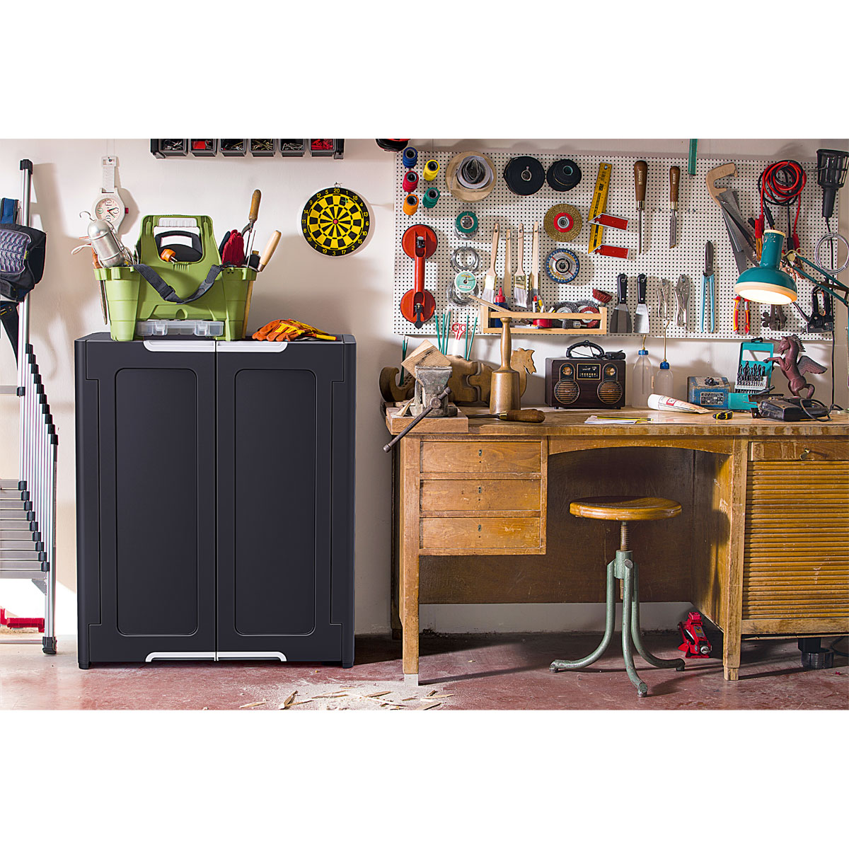 Keter Kunststoff-Schrank Magix 77 x 90 x 48 cm anthrazit Bild 4