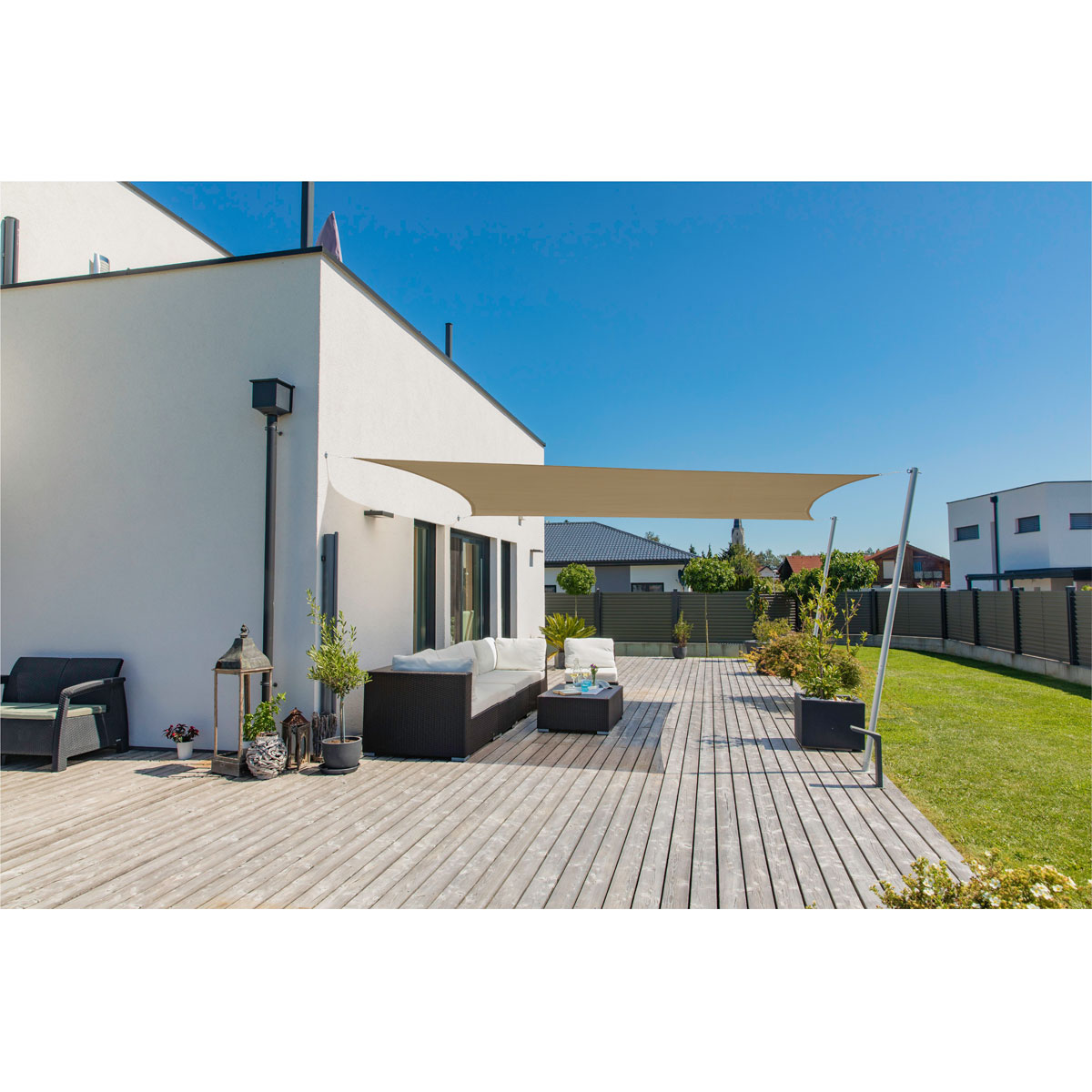 Rechteck-Segel Cannes 3 x 4 m taupe Bild 2