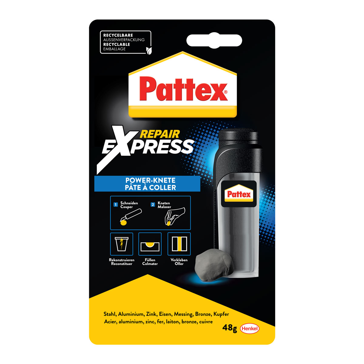 Pattex Knetmasse Repair Express Powerknete 48 g