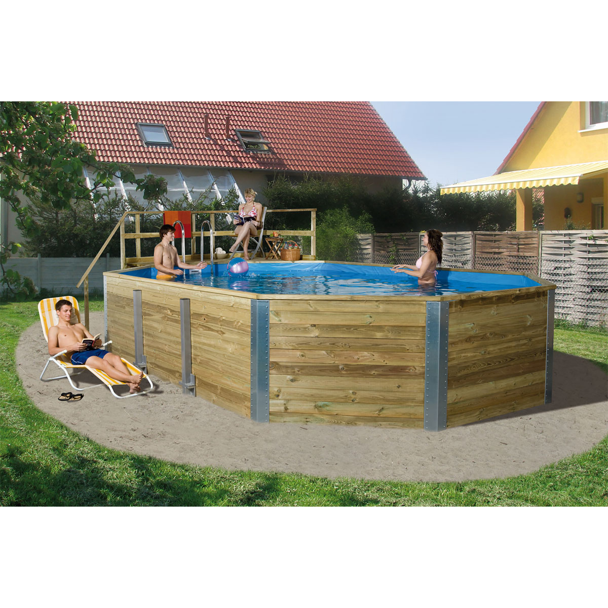 Weka Holzpool 594 A 376 x 850 cm Sparset