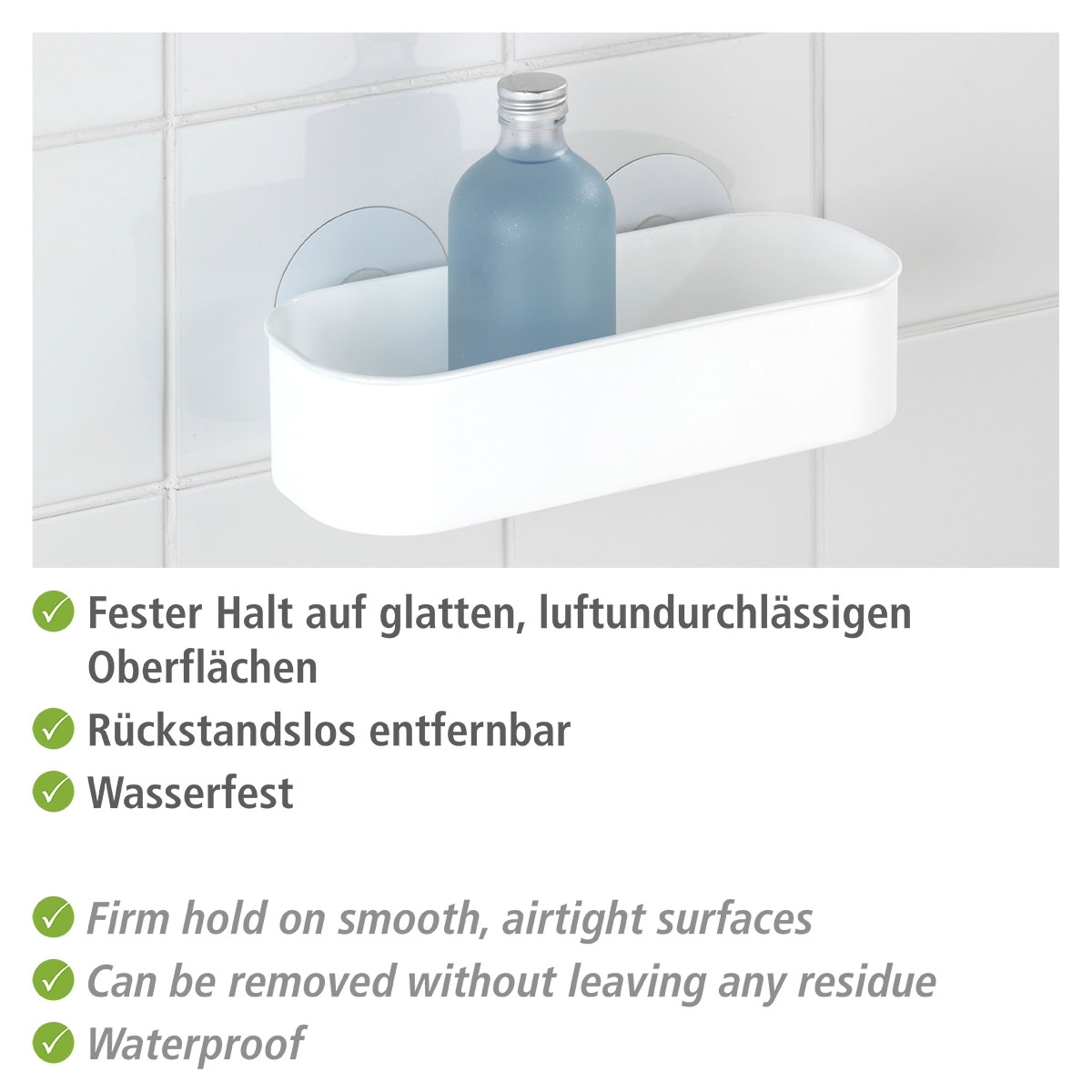 Wenko Static-Loc Wandablage Osimo weiß Bild 4