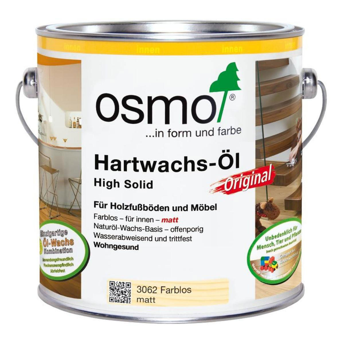 Osmo Hartwachs-Öl Original Farblos Matt 2,5 L