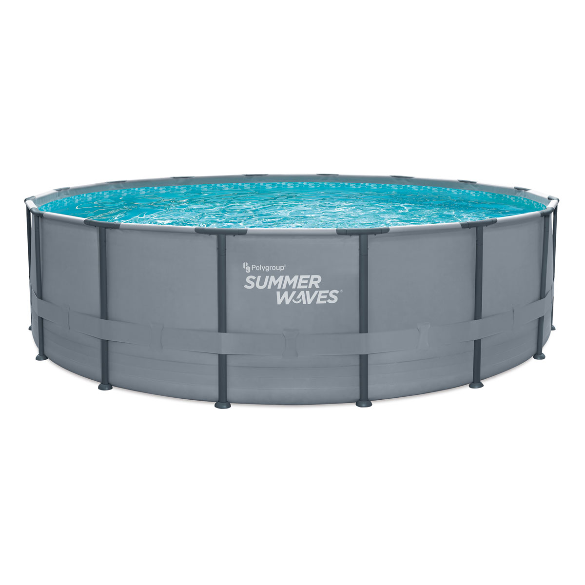 Summer Waves Elite Frame Pool 488x488x122cm Anthrazit