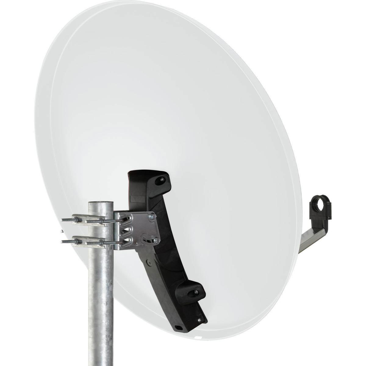 Schwaiger Satellitenschüssel mit Logo 80 cm Aluminium hellgrau Bild 2