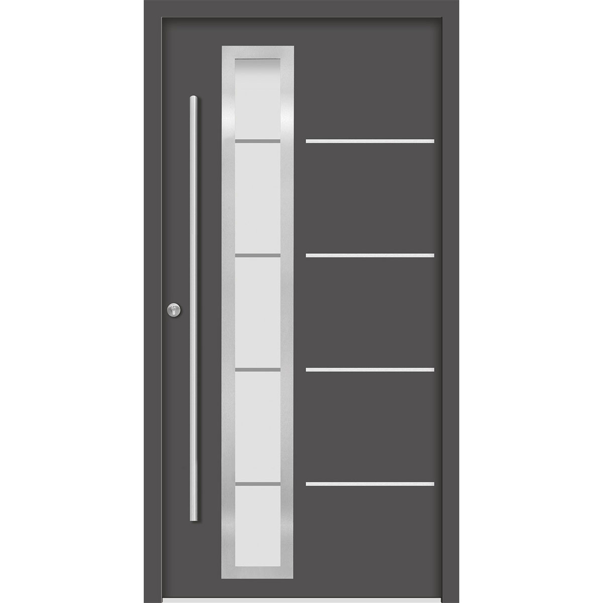 SplenDoor Premium-Haustür Passivedoor Uppsala energiesparend anthrazit 100 x 200 cm links