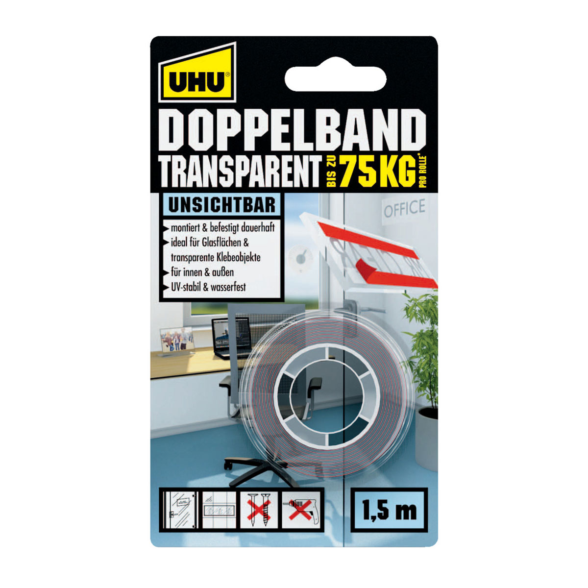 UHU  Doppelband transparent 1,5 m Bild 2