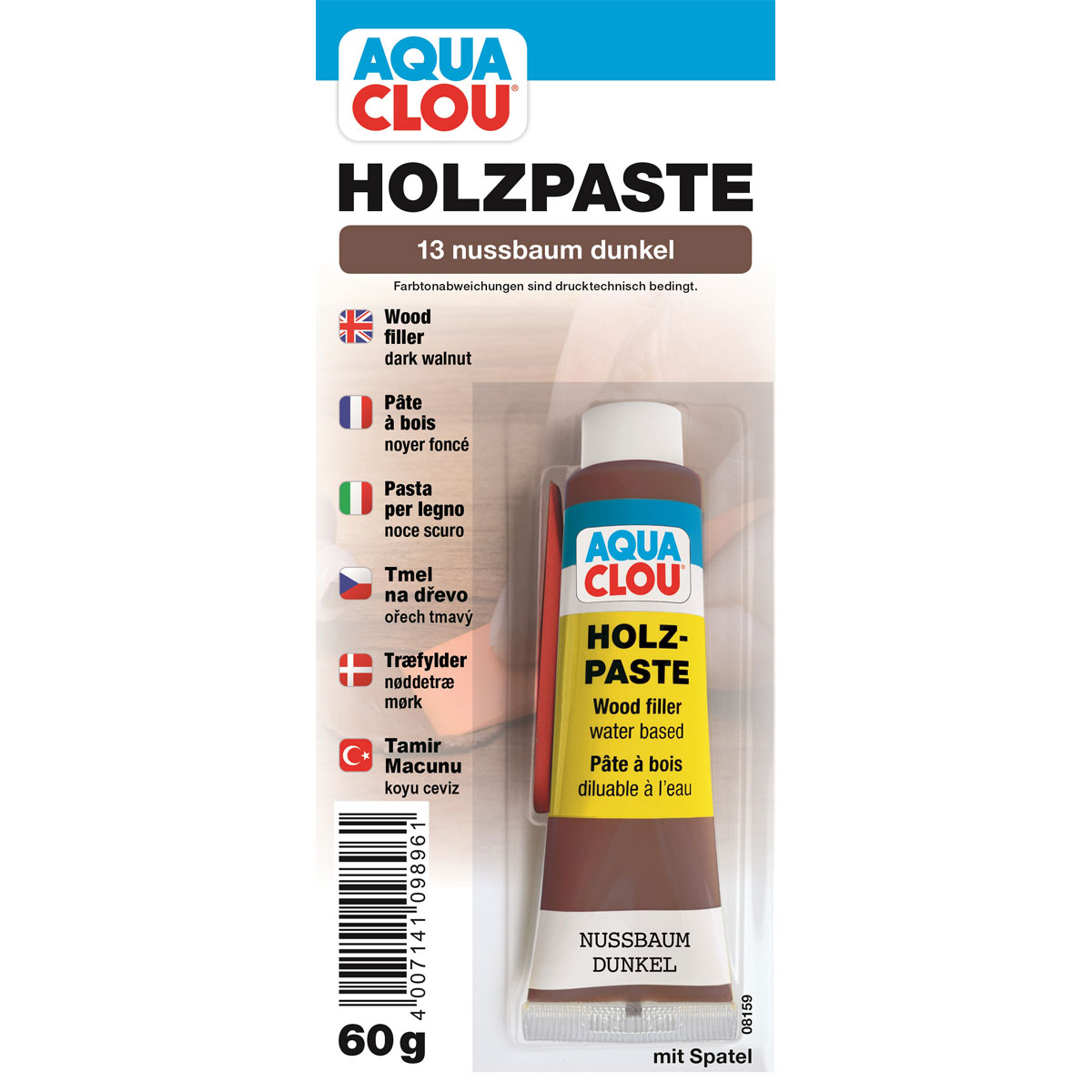 Clou Holzpaste Nussbaum dunkel 60 g
