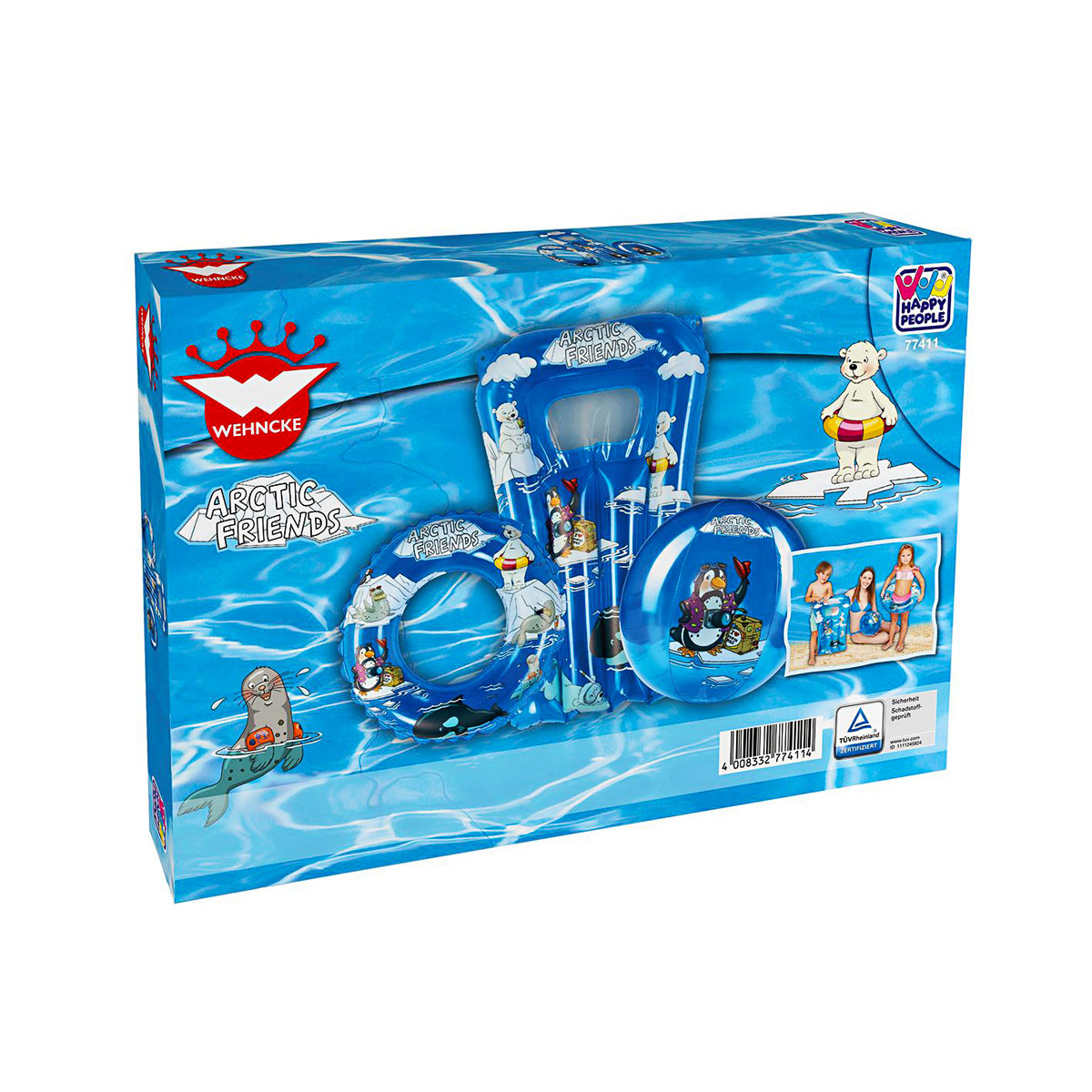 Strand-Set Arctic Friends bestehend aus Wasserball Schwimmring Kindermatratze Bild 2