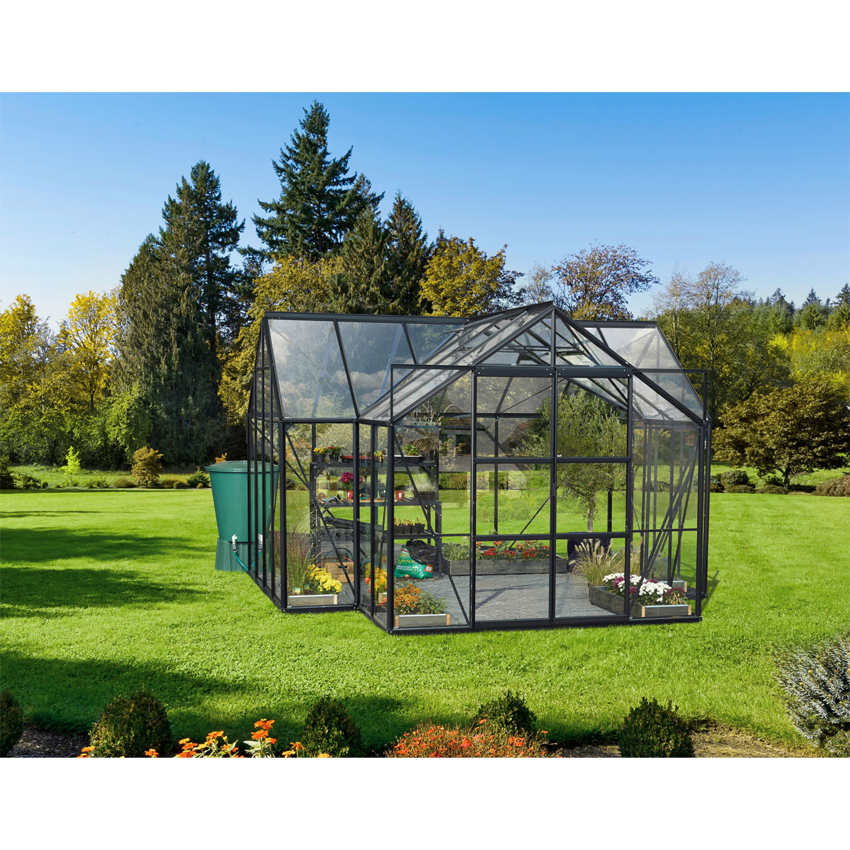 Vitavia Gewächshaus Sirona 13m² 3 mm schwarz Bild 2