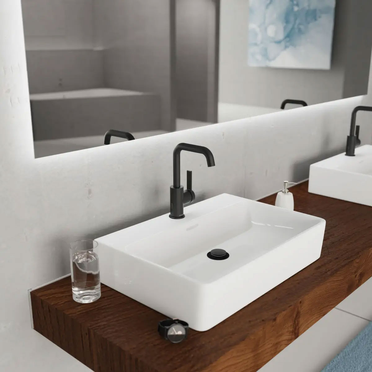 Waschtischarmatur Los Angeles, Farbe: Schwarz, Cold-Start Bild 3