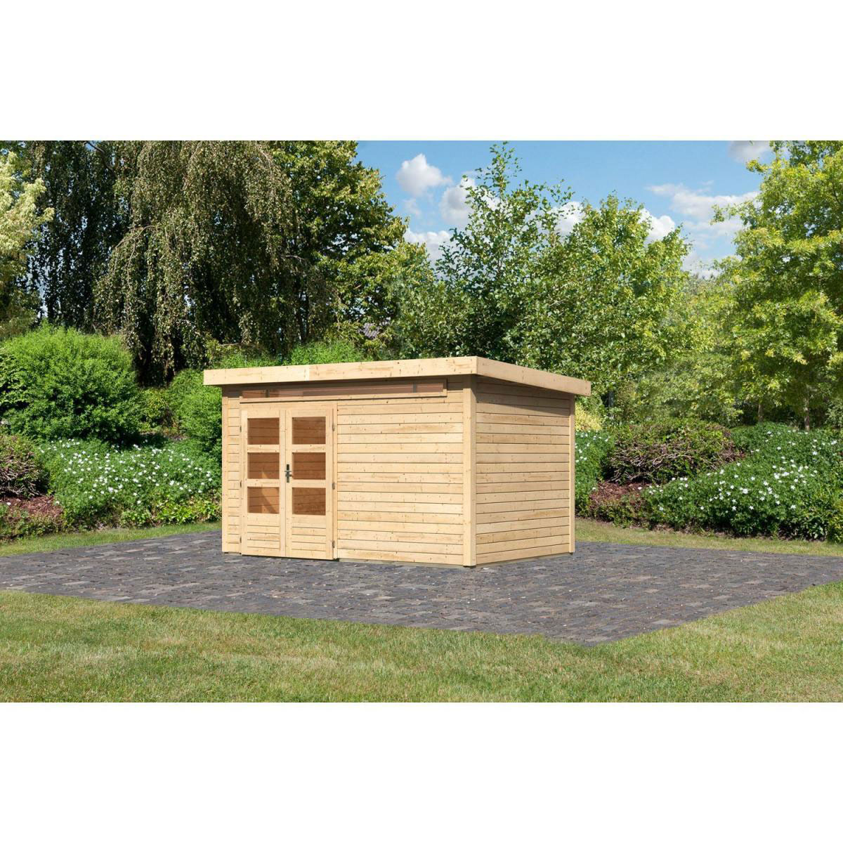 Karibu Gartenhaus Kandem 7 naturbelassen Bild 1