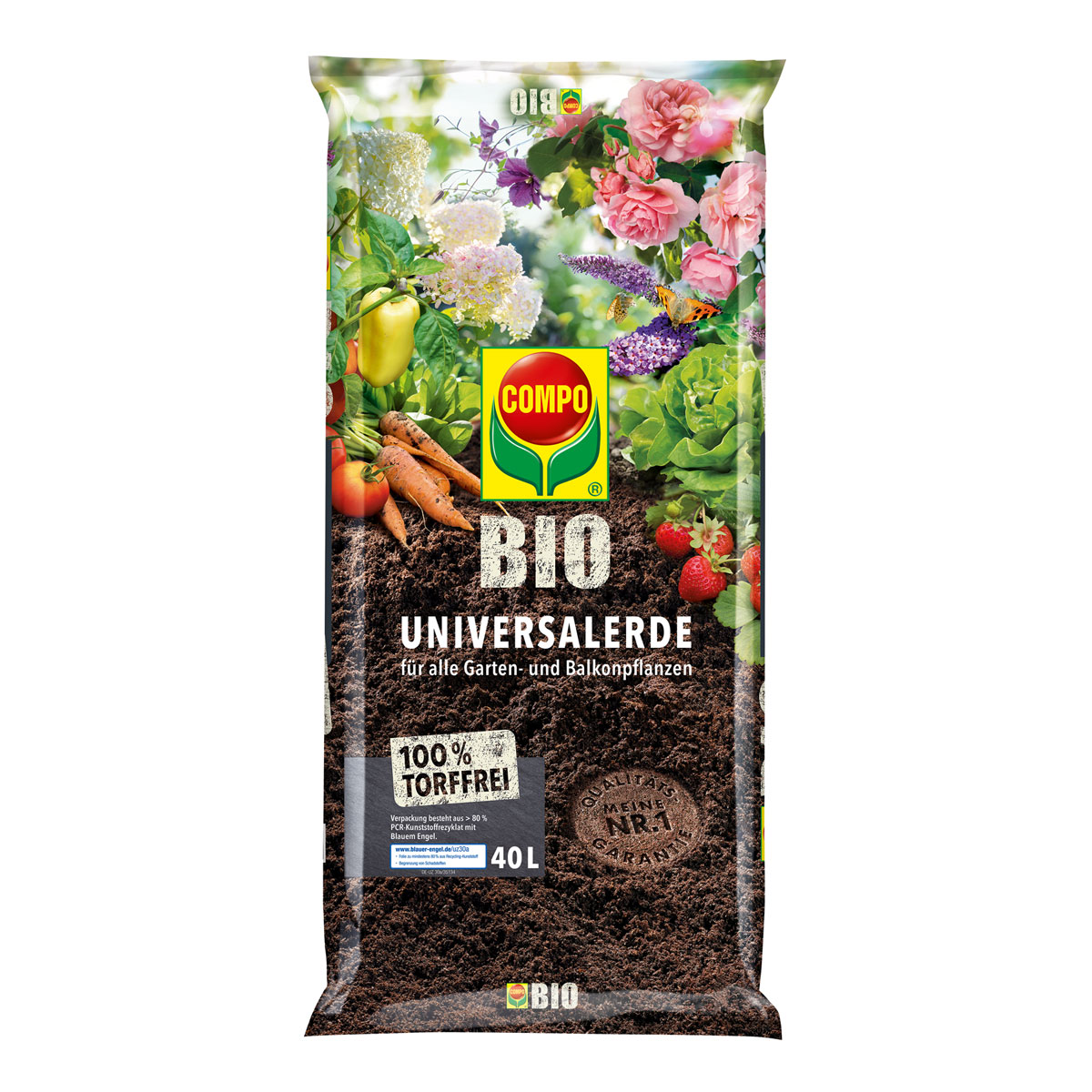 Compo Bio Mediterrane Erde torffrei 40 L Bild 1
