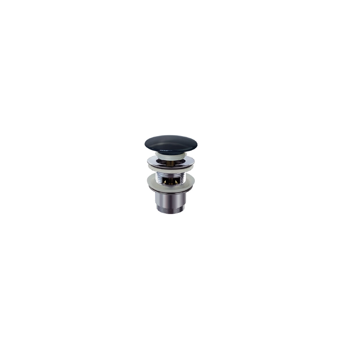 Kirchhoff Design-Ablaufventil 1 1/4" x 65 mm chrom-schwarz