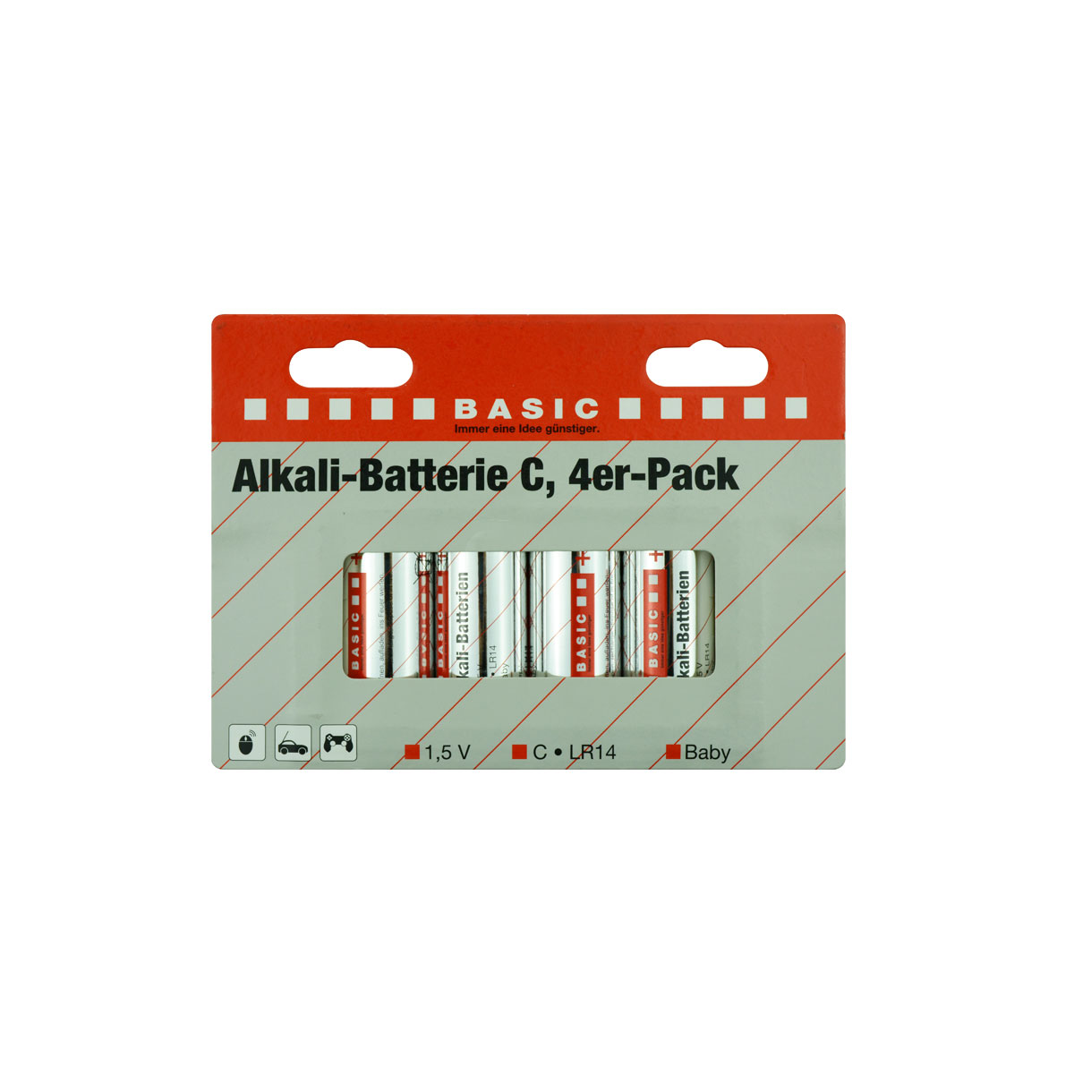 Basic Alkaline-C-Batterie 1,5V 4 Stück