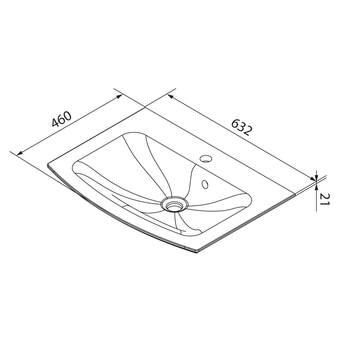 Fackelmann  Waschtisch-Set B.Style 632 x 543 x 460 mm Weiß Bild 9