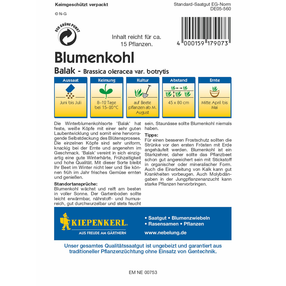 Kiepenkerl Blumenkohl Ballak Bild 2