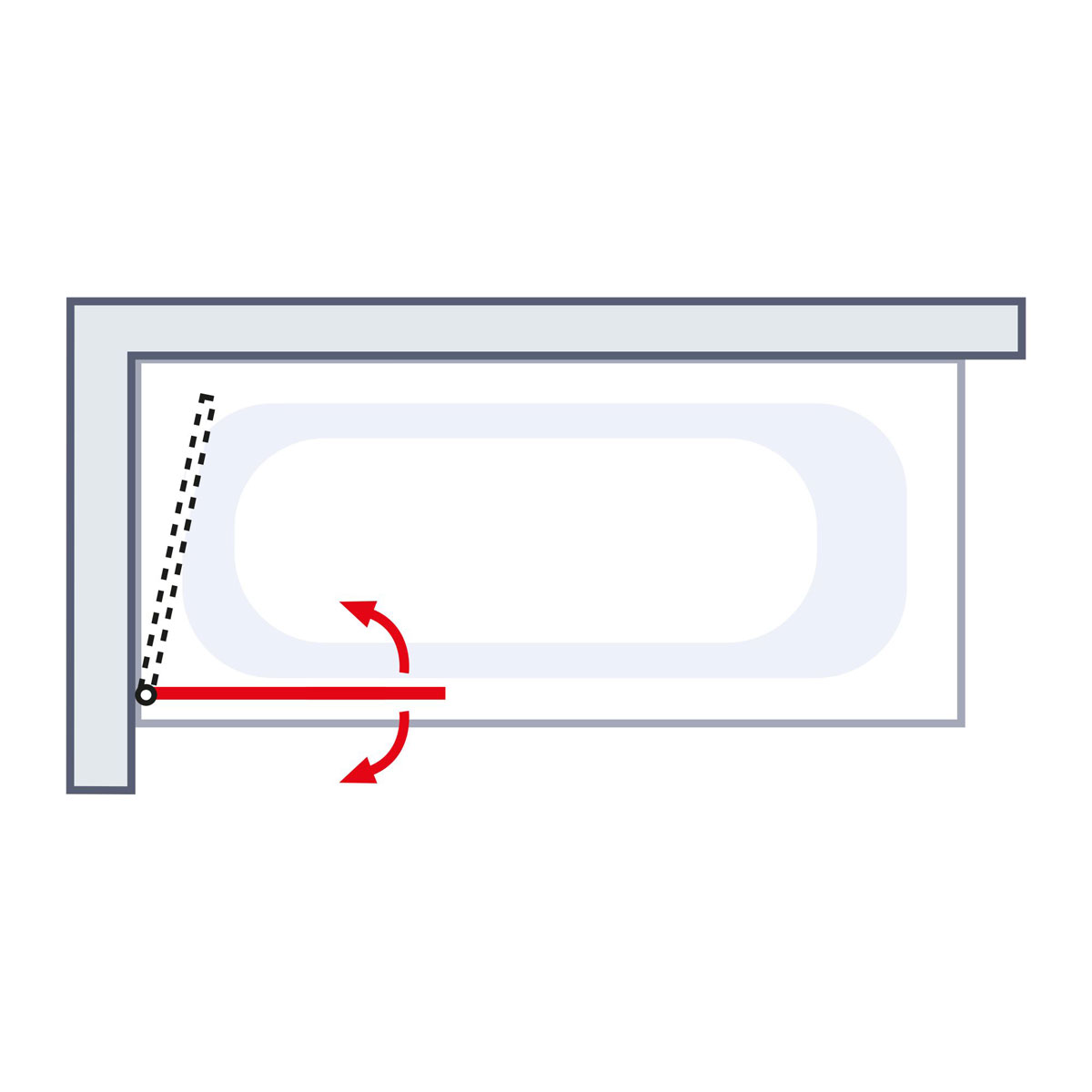 Schulte Badewannenfaltwand ExpressPlus 1 teilig 80 x 140 cm Bild 3