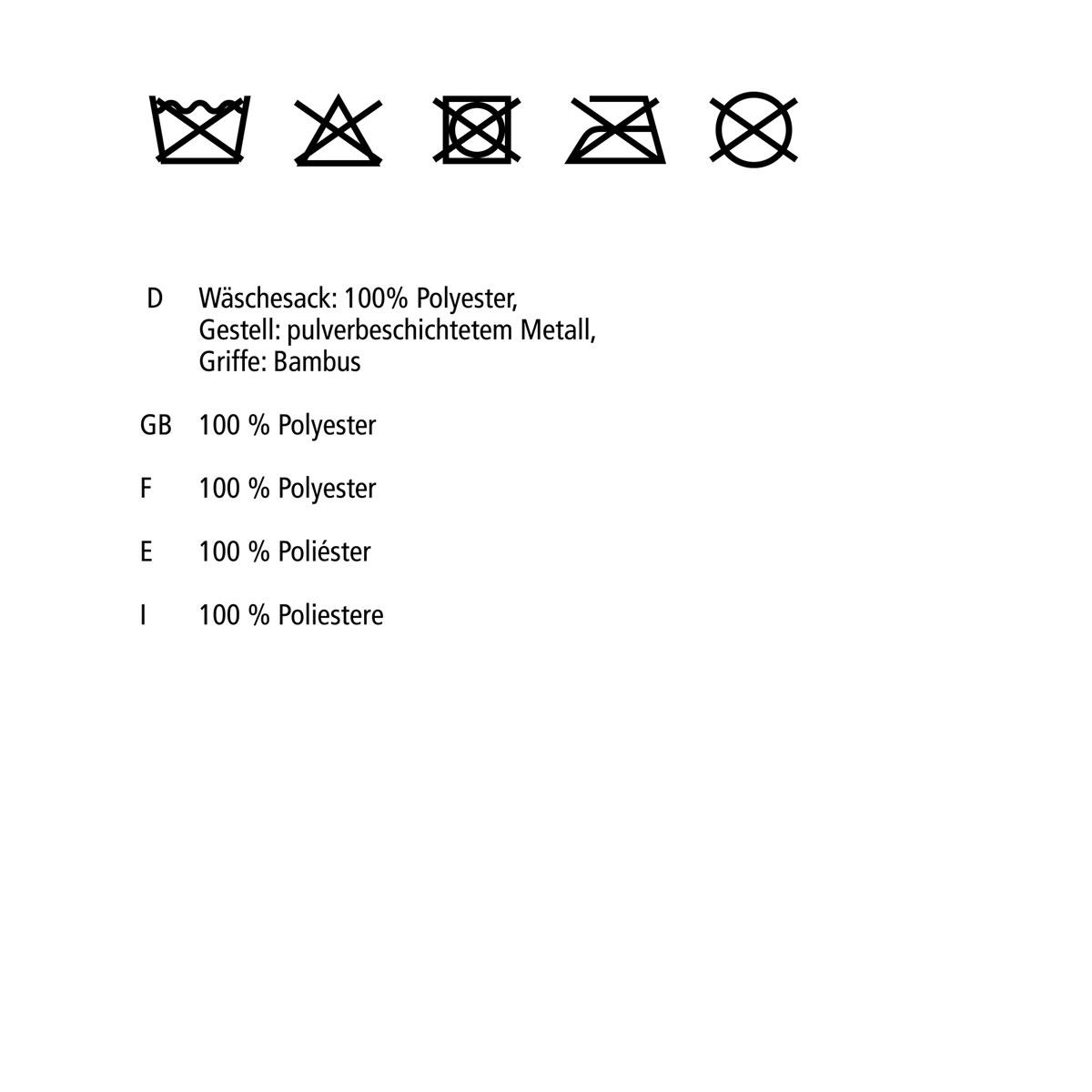 Wenko  Wäschesammler Loft Wäschesammler mit Bambus-Tragegriffen für bequemen Transport Bild 9