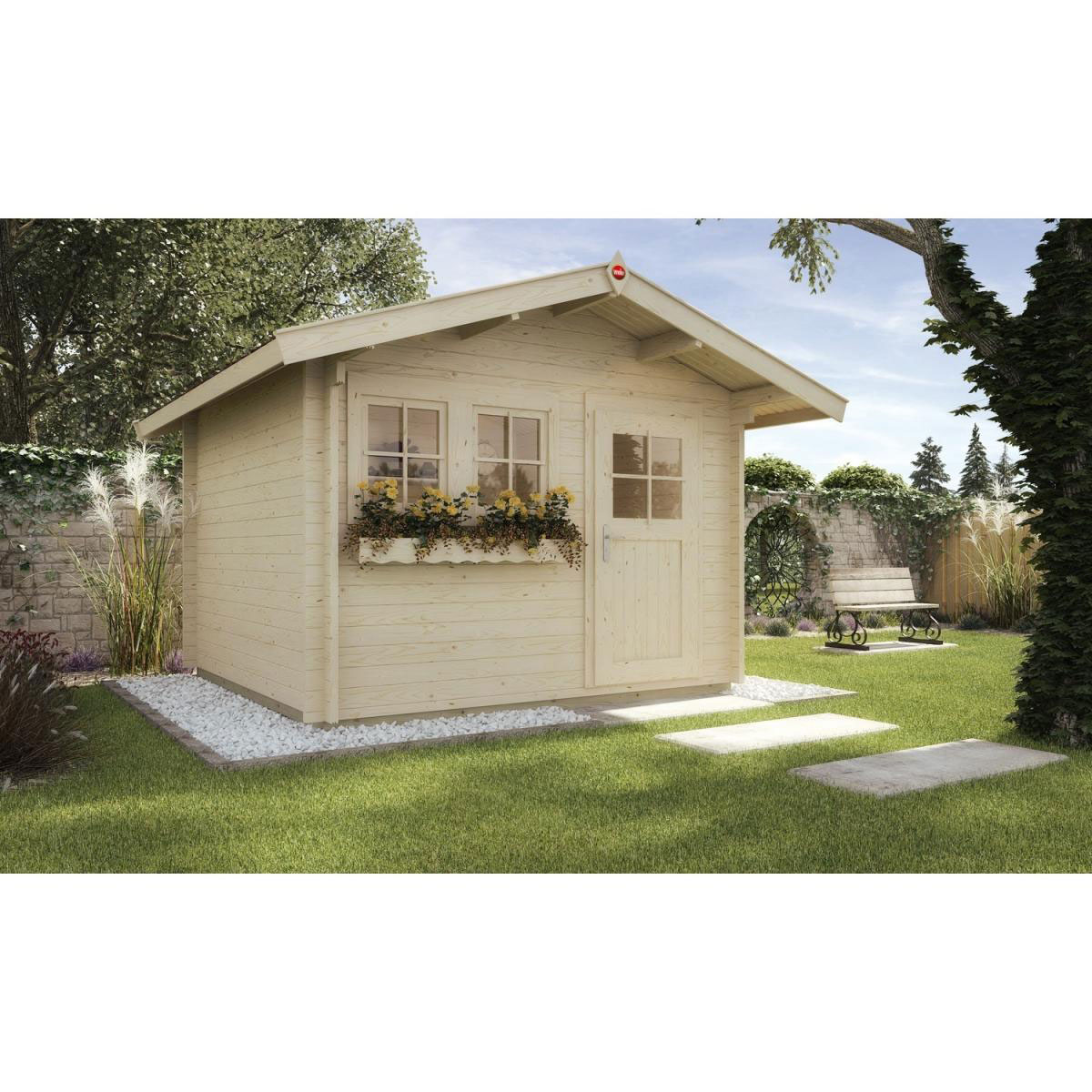 Weka Gartenhaus 139 380 x 450 x 262 cm Bild 1