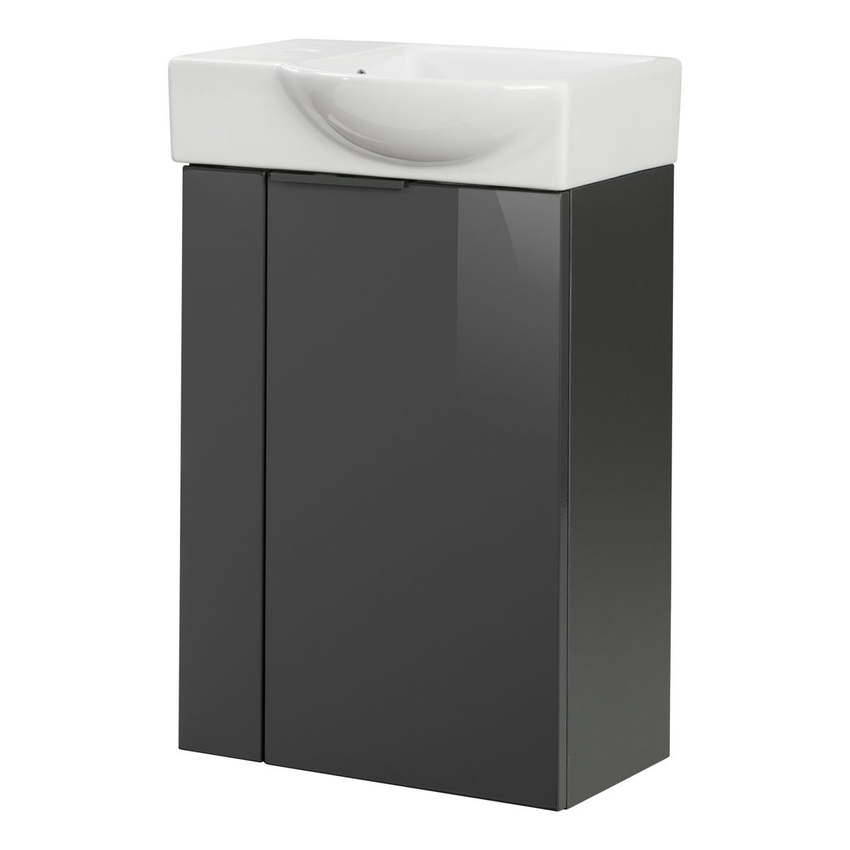 Fackelmann  Gäste-WC Keramikbecken SBC 455 x 145 x 320 mm Weiß Hahnloch links Bild 5