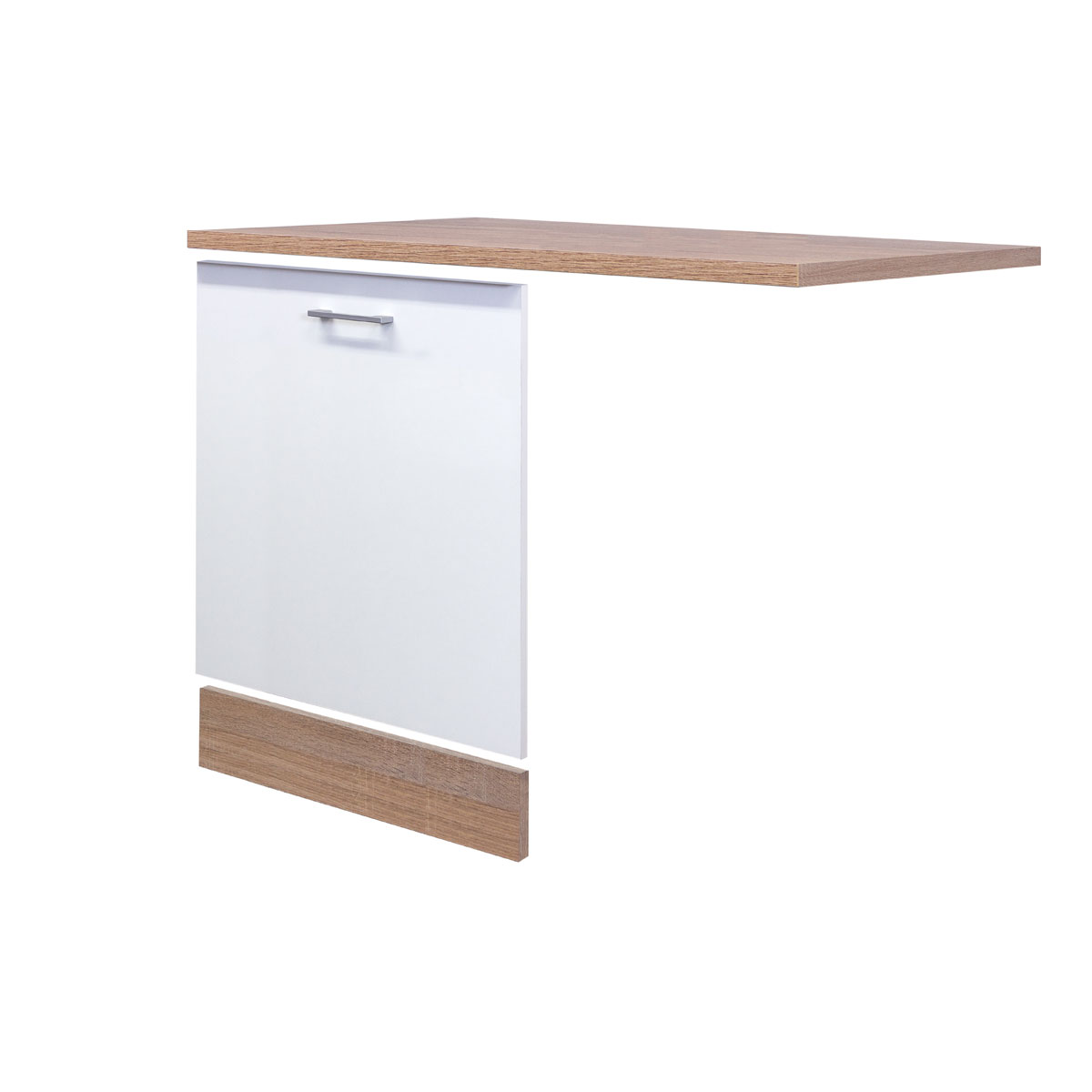 Flex-Well Geschirrspülerblenden-Set „Samoa“, 3-teilig, weiß/Sonoma Eiche, mit Griff