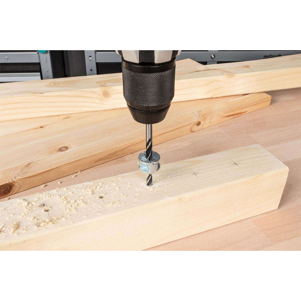 Wolfcraft  Universal-Tiefenstopp-Set 3- teilig  Bild 6