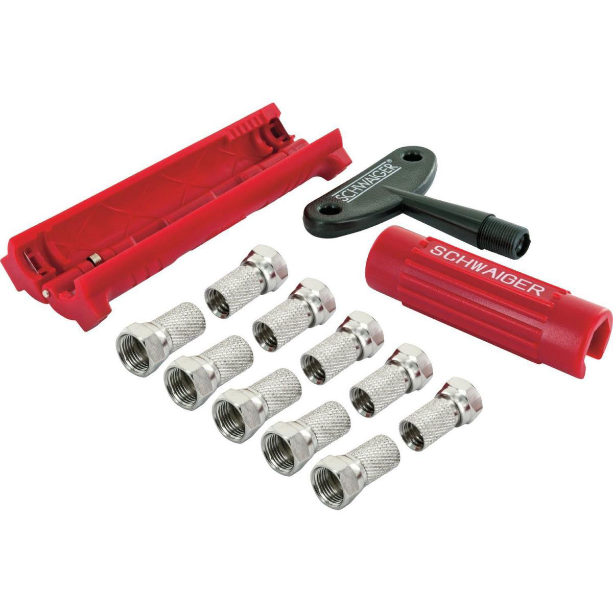 Schwaiger Montageset für F-Stecker und Kaoxialkabel Bild 1