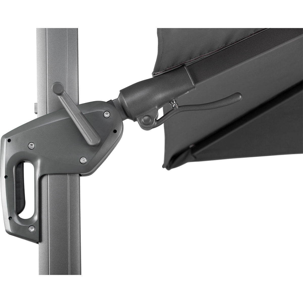 Schneider Schirme Ampelschirm Rhodos Twist 300 x 300 cm Anthrazit Bild 7