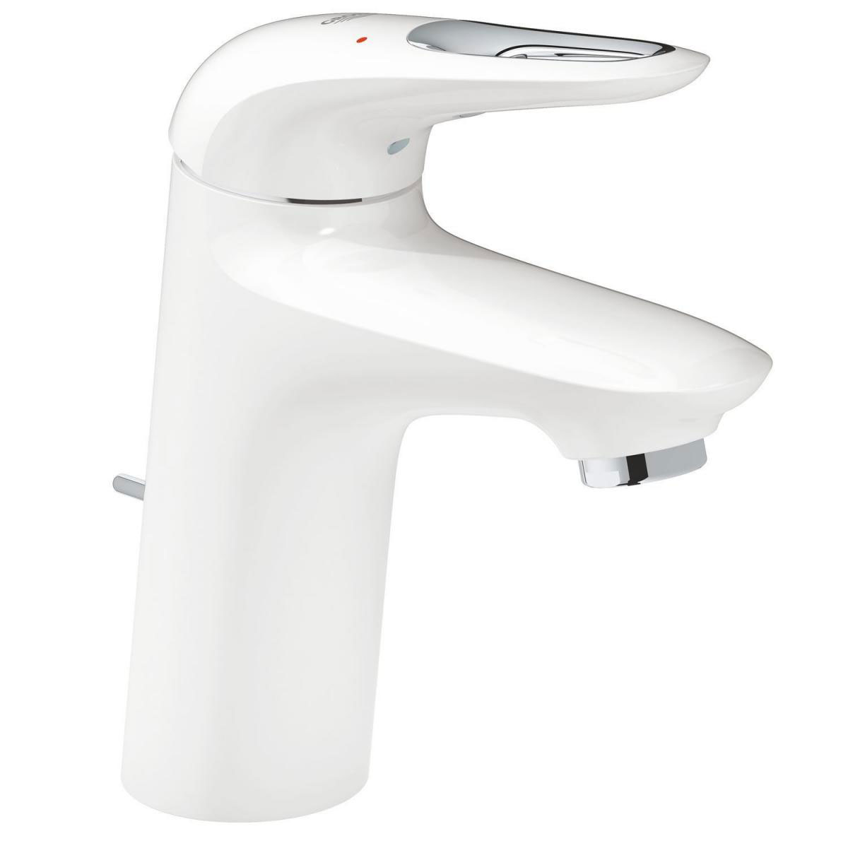 Grohe Einhand-Waschtischbatterie Eurostyle S-Size Hebel offen moon white/chrom