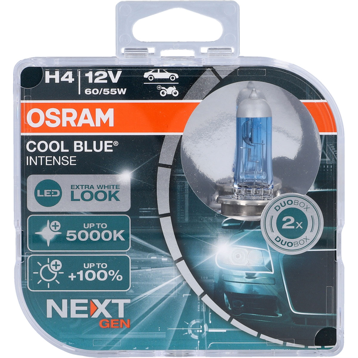 Osram  Auto Glühlampe H4 Cool Blue Intense Next Gen 2er Set