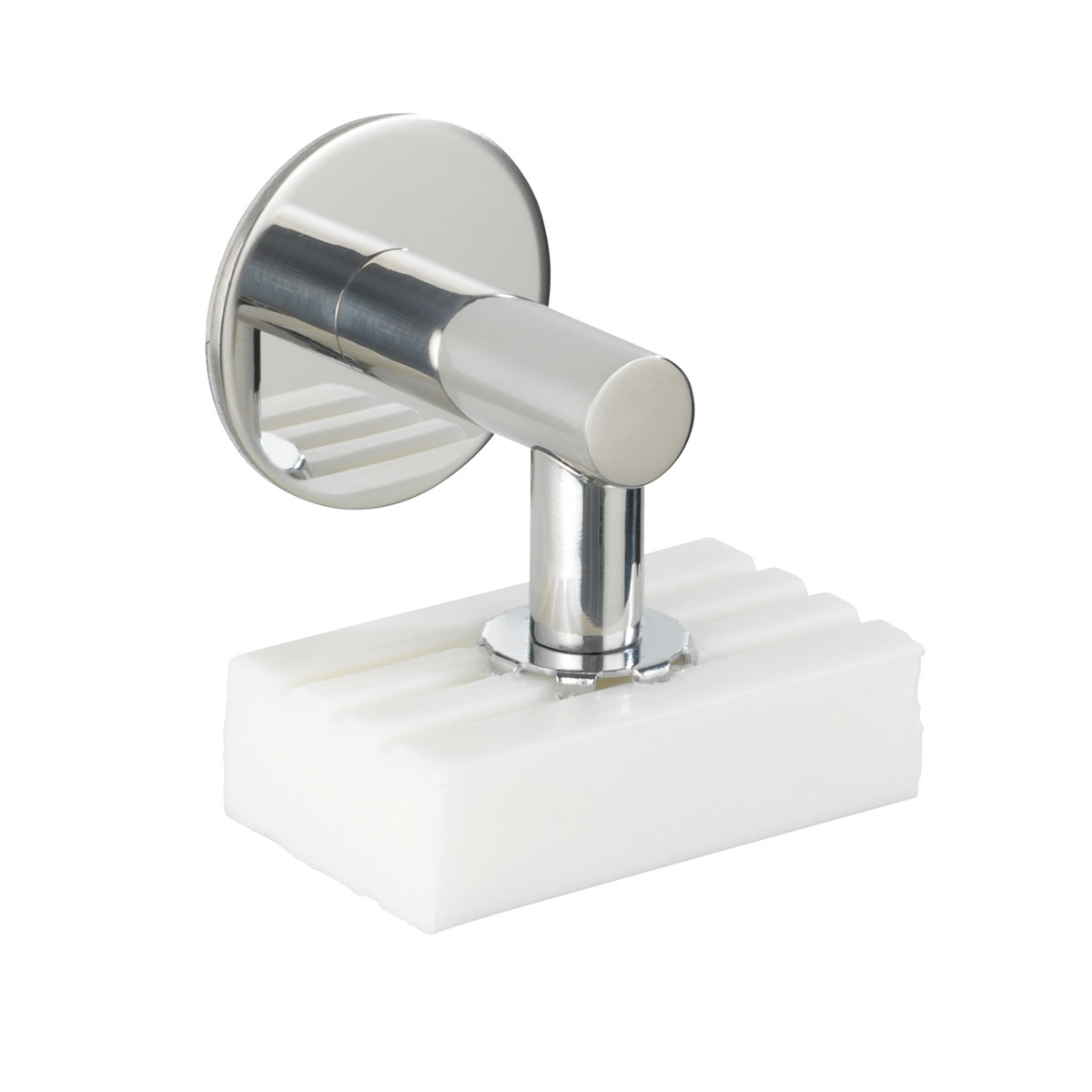 Wenko Turbo-Loc Edelstahl Magnetseifenhalter glänzend Seifenhalter mit Magnet und Turbo-Loc Wandbefestigung zum Ankleben