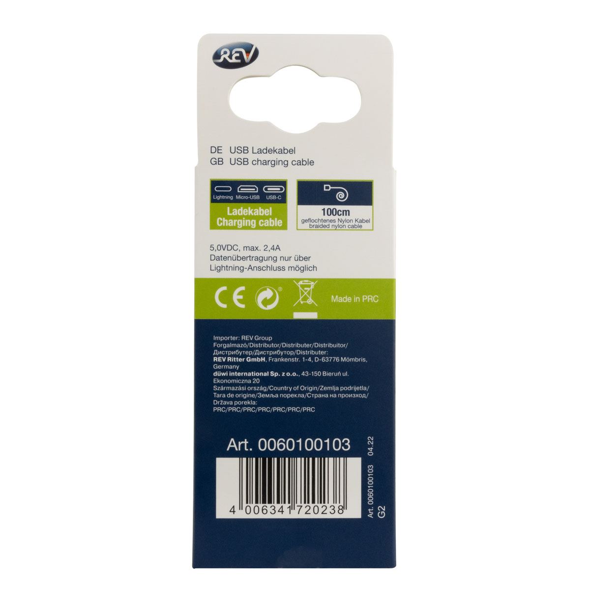 REV Ritter USB Ladekabel 3in1 anthrazit Bild 3