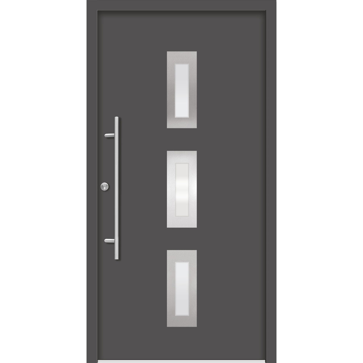 SplenDoor Premium-Haustür Passivedoor Aalborg energiesparend anthtazit 110 x 210 cm links