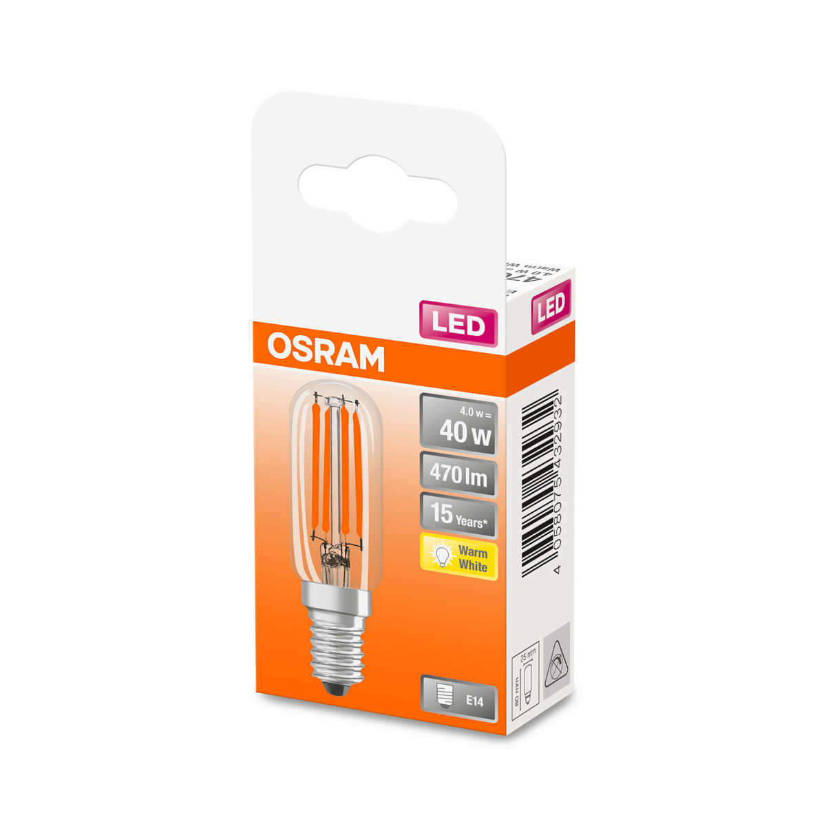 Osram LED-Glühbirne Spezial T26 E14 40W warmweiß Bild 2