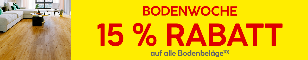 Bodenwoche: 15 Prozent Rabatt auf alle Bodenbeläge 