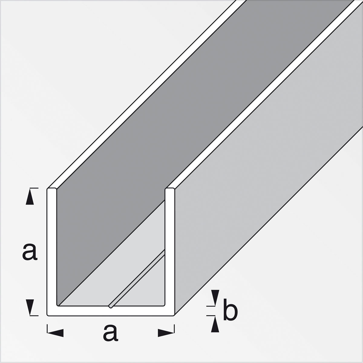MyTool U-Profil 19,5 mm 1m blank Bild 2