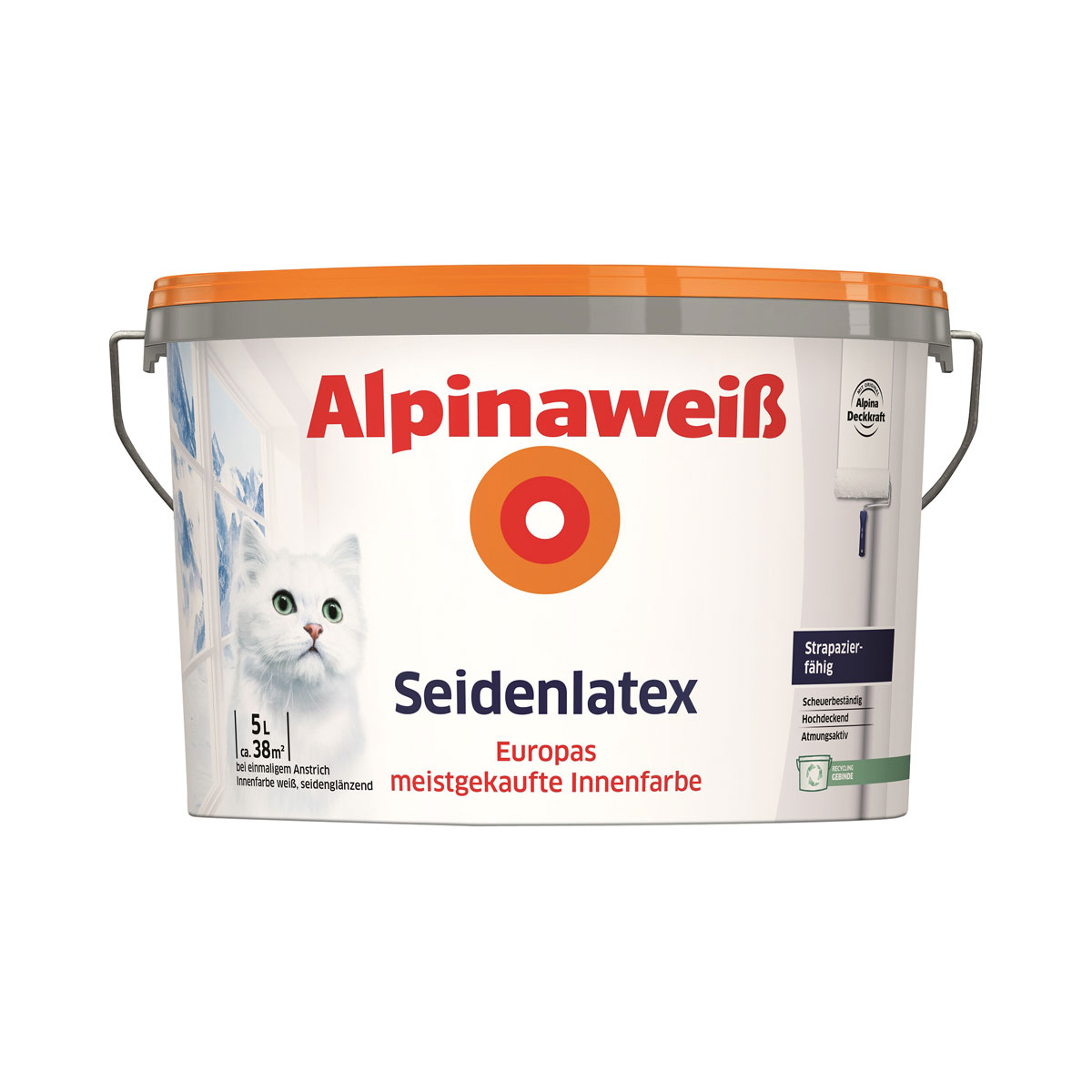 Alpina weiß Seidenlatex 5 L Bild 1
