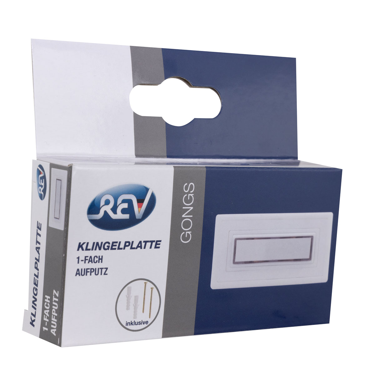 REV Ritter  Klingeltaster Aufputz Kunststoff 1-fach mit Namensschild beleuchtbar weiß Bild 3