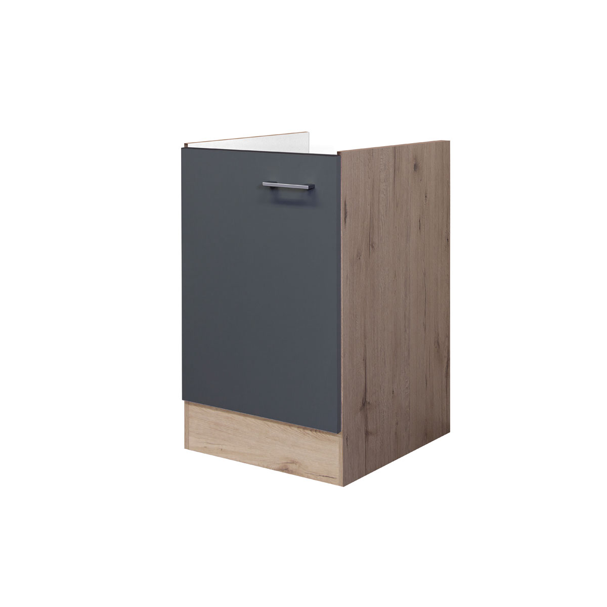 Flex-Well Spülenunterschrank „Tiago“, 50x82,2x57,1 cm, basaltgrau/San Remo Eiche