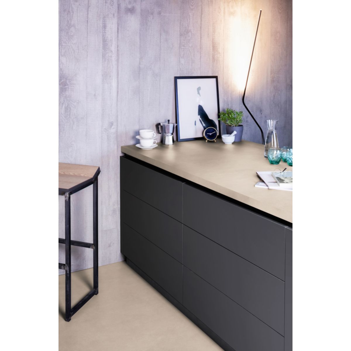 Arbeitsplatte Beton Sand 4100x635x38mm Bild 5