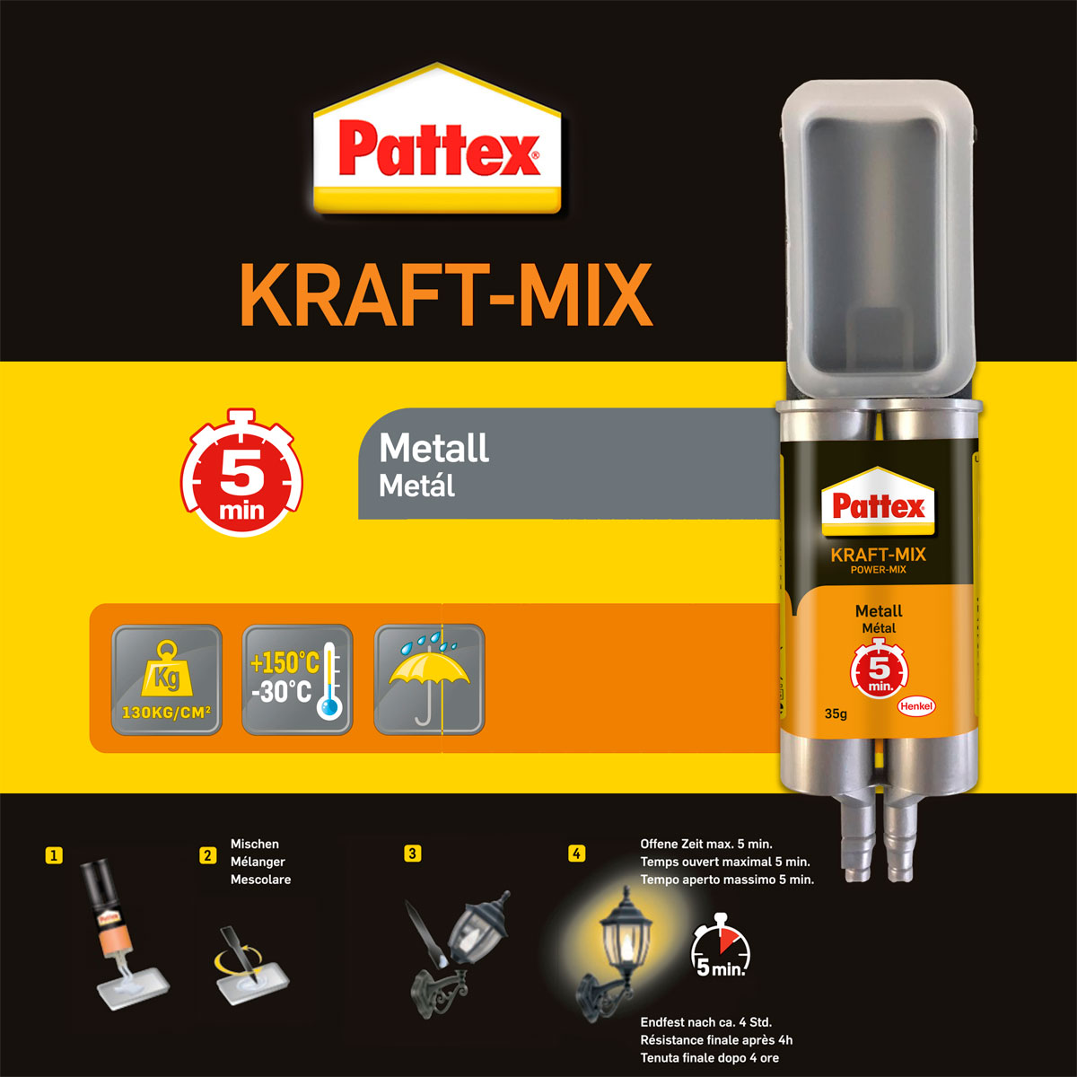 Pattex Epoxy Kleber Kraft-Mix Metall 35 g Bild 4